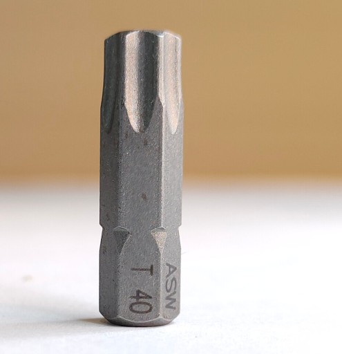 TX40 TORX 40 bitov nerezový skrutkovací bit GROT 1/4