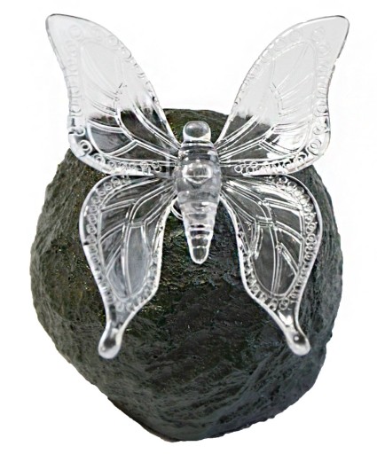 LED solárne svietidlo BUTTERFLY DRAGONFLY na kameni RGB P-605