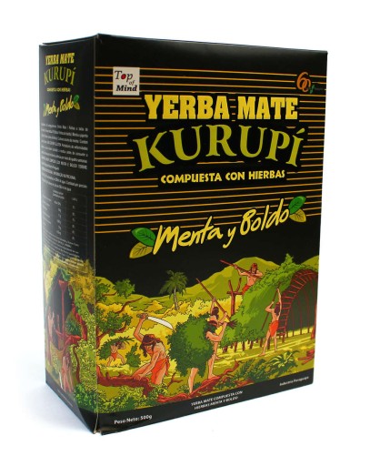 Yerba Mate KURUPI MENTA BOLDO 500 g s HIERBAS 0,5
