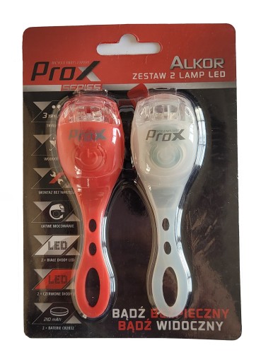 SET PROX ALKOR SILIKÓNOVÉ LED SVETLÁ NA BICYKEL