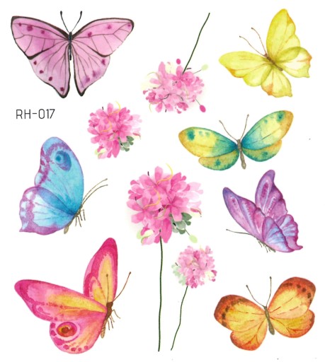 Odnímateľné tetovanie pre deti BUTTERFLIES RH017