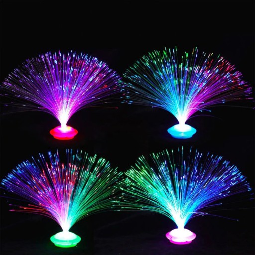 UFO FIBER OPTIC LAMP meniace farby LED