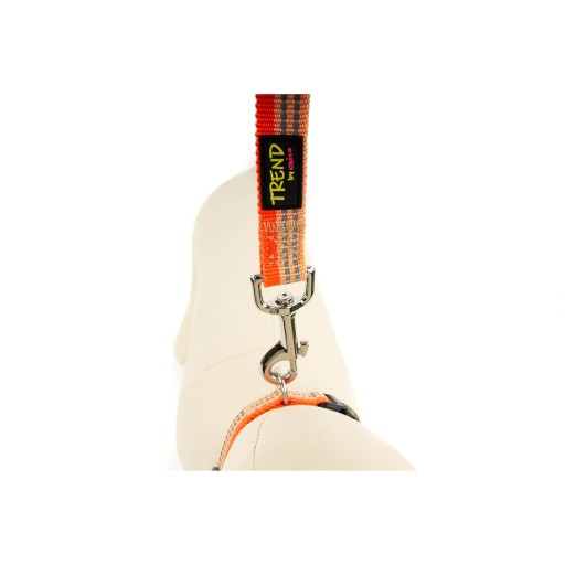 Reflexné vodítko pre psa TREND STRIPE 15mm oranžové