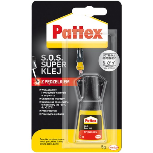 Lepidlo PATTEX S.O.S so štetcom 5g Instant Second Universal Strong
