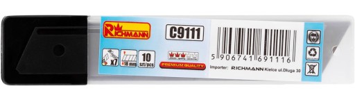 VYMENITEĽNÉ LAMACIE ČEPELE NA Nôž 18mm x 1200mm 10 kusov RICHMANN C9111