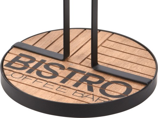 METAL BLACK Kuchynský stojan 31,5 x 16 cm na PAPIEROVÉ UTERÁKY - BISTRO