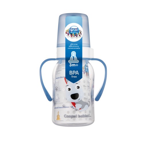Canpol 120ml CUTE ANIMALS úzka fľaša s rúčkou
