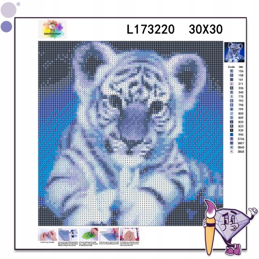 DIAMANTOVÁ VÝŠIVKA Diamantová maľba 5D diamantová mozaika pre deti Tigger