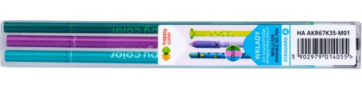 Vymazateľná vložka Happy Color 3 COLORS 3 kusy OLIVOVÁ, TYRKYSOVÁ, FIALOVÁ
