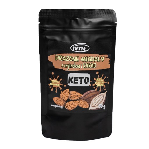 Pražené mandle s erytritolom a kakaom KETO 50g OATBE