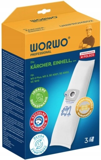 Karcher UNIPROMB02K Worwo vrecká do vysávača 3 ks