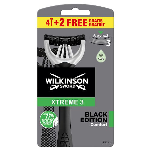 Holiace strojčeky Wilkinson Xtreme 3 Black Edition Comfort 6 ks