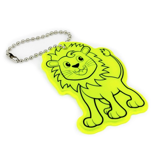 Mäkký reflexný prívesok pre dieťa na retiazke na cyklobatoh - LION
