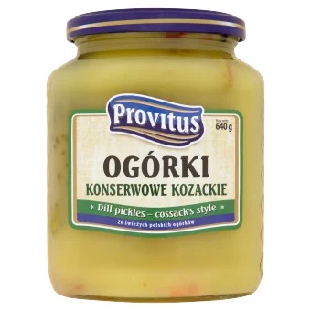Provitus Cossack nakladané uhorky, 640g