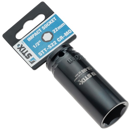 DLHÝ NÁRAZOVÝ KĽÚČ 1/2 PALCA 22MM ZÁSUVOVÝ KĽÚČ, CR-MO OCEL - STIX