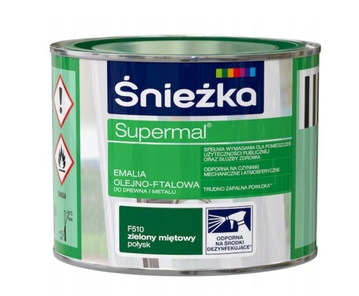 ŚNIEŻKA Olejovo-ftalátová zelená. Mäta F510 Poł 0,2L