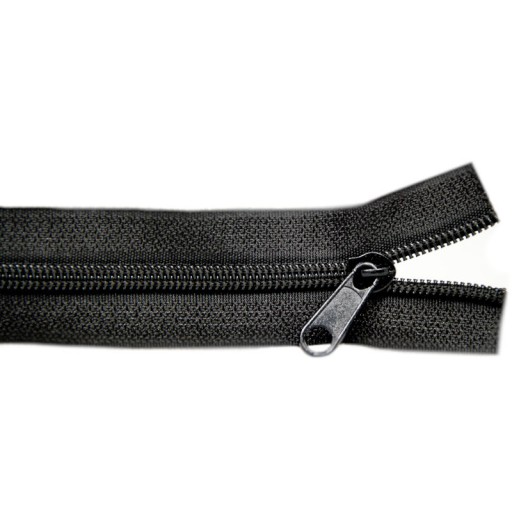 Páska na špirálový zips 5 mm, ČIERNA + 20 zipsov, 10 metrov