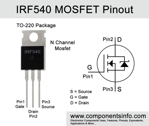 IRF 540 TRANZISTOR 100V 33A N-MOSFET