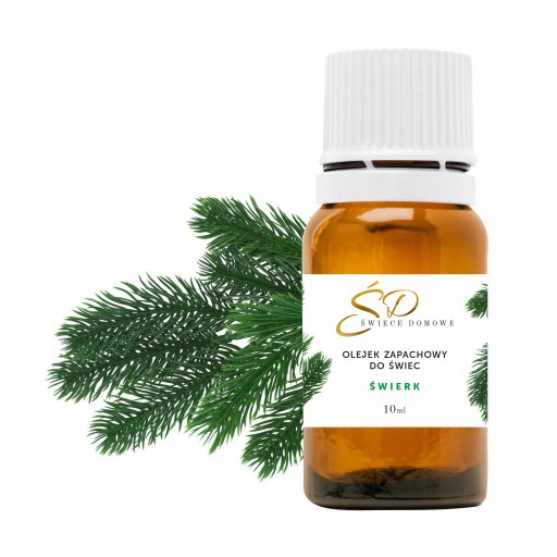 Vonný sviečkový olej, sójový vosk, parafíny, SMREKOVÝ vonný olej, 10ml