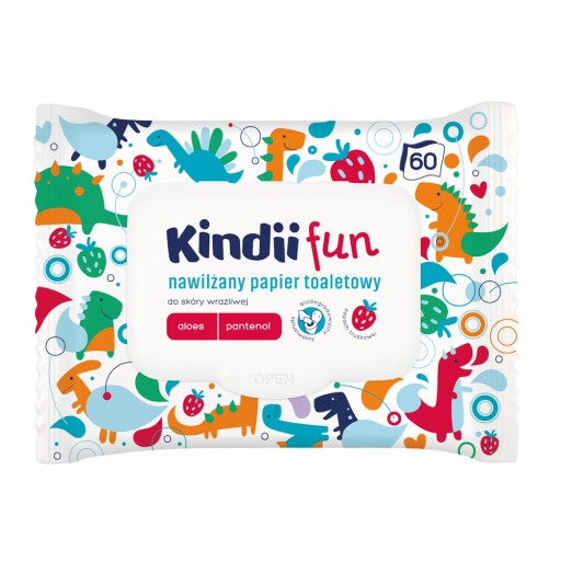 Kindii Fun vlhčený papier 60 ks.
