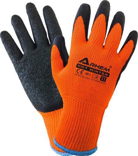 Rukavice Arhem HOT WINTER veľkosť 10 - XL 1 PÁR ORANŽOVÉ (2117)