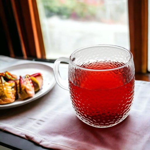 SKLENENÝ, priehľadný hrnček NA KÁVU A ČAJ 333 ml 8,9cm