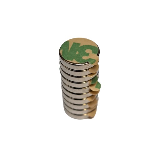 NEODYMOVÝ MAGNET 10x2 mm S 3M LEPICÍ PÁSOU 10 ks