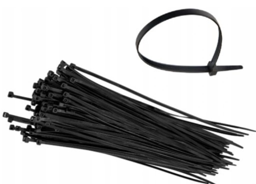 100x KABELNÉ VIAZAČKY KONCOVKY NA Zips ODOLNÉ SILNÉ KABELNÉ VIAZAČKY 3,6x300