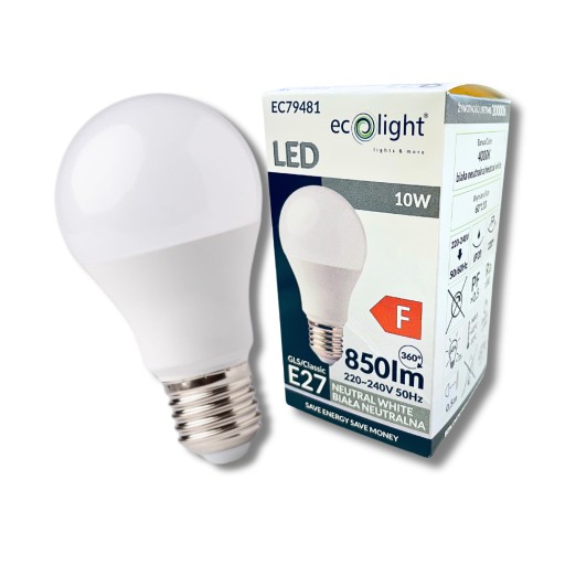 E27 LED ŽIAROVKA 10W 4000K NEUTRÁLNA FARBA 850lm