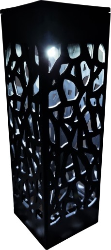 Solárny stĺpik, solárne LED záhradné svietidlo, 28 cm, súmrakový senzor