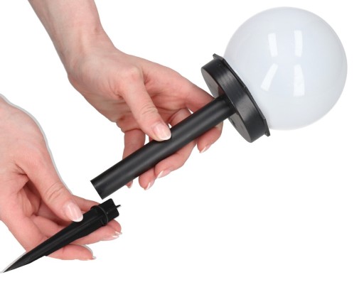 SOLÁRNA LED ZÁHRADNÁ LAMPA BIELA 10CM