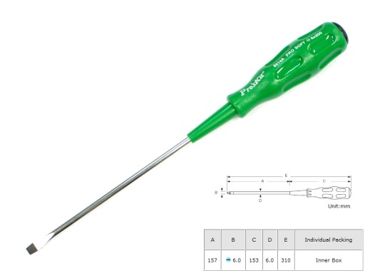SKRUTKOVAČ PLOCHÝ 6mm 89414A PROSKIT