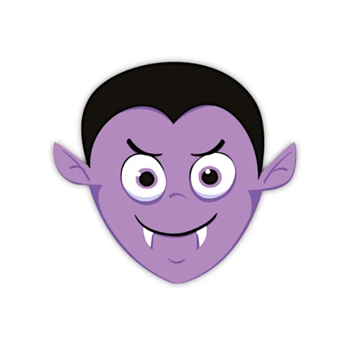 VAMPIRE MONSTER PAPIEROVÁ MASKA FIALOVÁ 1 ks