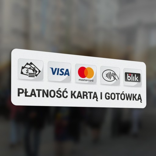 Nálepka - Platba kartou a v hotovosti - 5x15