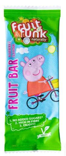 FRUIT FUNK PEPPA PIG ZDRAVÉ OVOCNÉ TYČINKY BERRY FLAVOR 4 BALENIE 4x20g