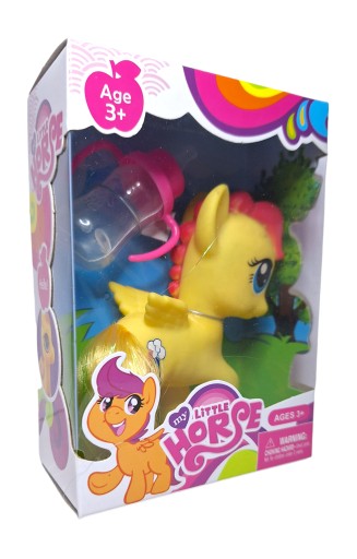 Krásny Pony Horse v sete s fľašou 16245
