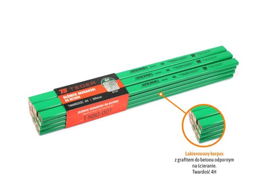 Murovacia ceruzka na betón 4H 300mm TEGER