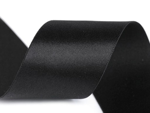 PÁSKA ELASTICKÁ SATÉNOVÁ GUMOVÁ 50MM ČIERNA