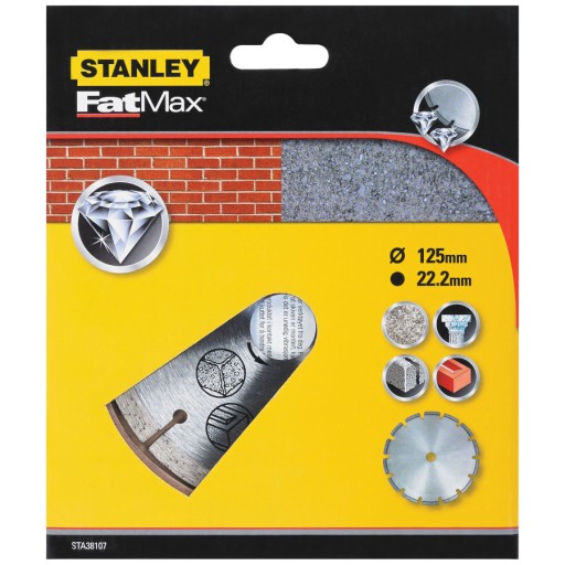 STANLEY Diamantový kotúč na betónové tehly 125mm