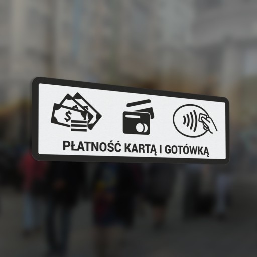 Nálepka - Platba kartou a v hotovosti - 5x15