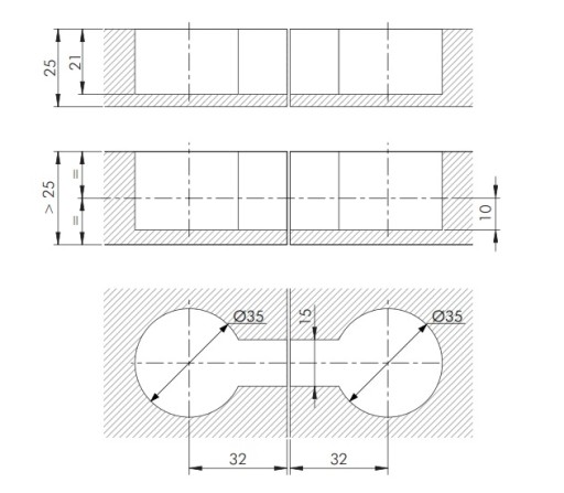 Konektor pre pripojenie pracovných dosiek QUICK 35 M8x64mm BIELY