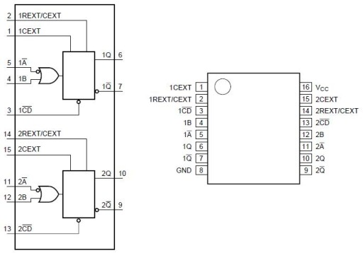Integrovaný obvod HC4538 2x SMD multivibrátor - 2 ks