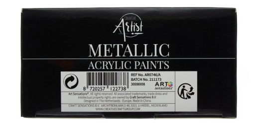 Creative Artist metalické akrylové farby 8 x 30 ml