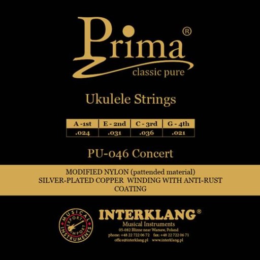 PRIMA PU-046 KONCERTNÉ UKULELE STRUNCE