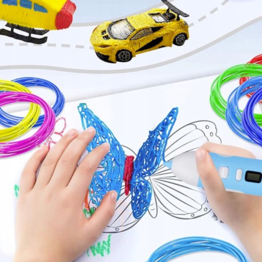 NÁPLNE 3D PERÁ PRE DETI PLA FILAMENT 3D PERÁ 60 M ŠTARTOVACÍ SADA