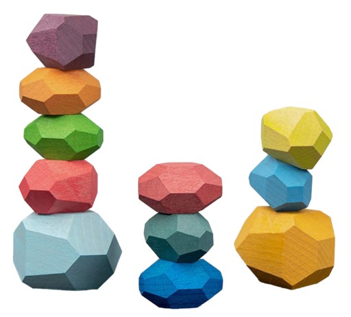 BLOCKS STONES Drevená kreatívna veža Balance