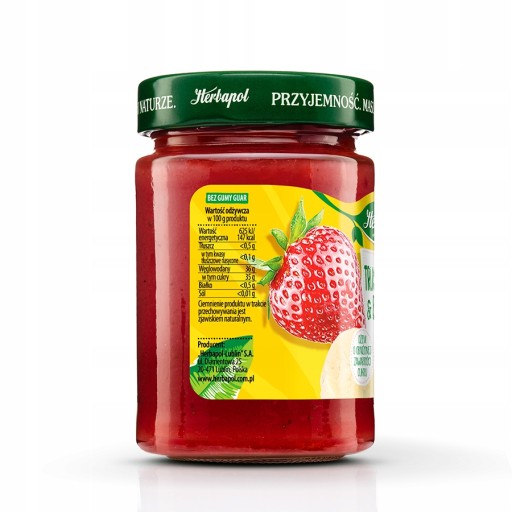 Herbapol Džem nižší obsah cukru jahoda&ban.280g