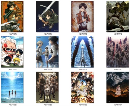 A3 Plagát Manga Anime Attack on Titan VEĽKÝ VÝBER