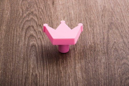 Gombík na detský nábytok GUMOVÁ RUŽOVÁ CROWN GTV