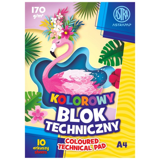 ASTRA farebná technická podložka 10 listov A4 170g školská x 3 KS